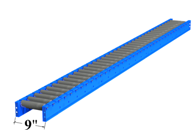 Used 9" Wide Gravity Roller Conveyor
